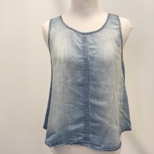 Cloth & Stone sleeveless denim shirt